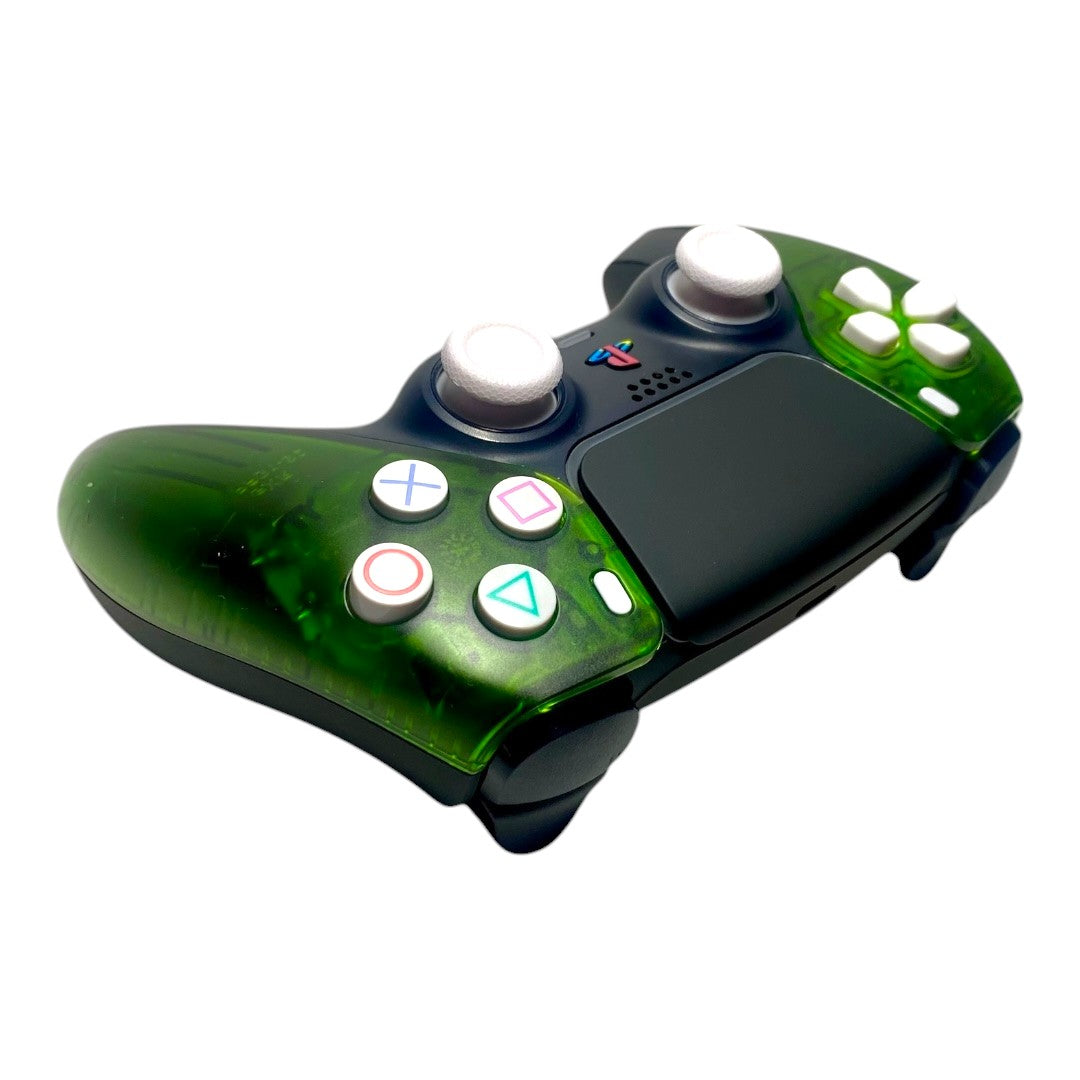 Emerald ICE Retro x NEW DualSense Playstation 5 PS5 Custom Controller +Grips