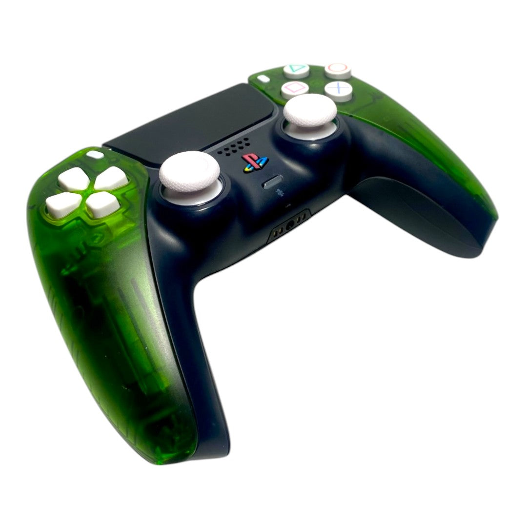 Emerald ICE Retro x NEW DualSense Playstation 5 PS5 Custom Controller +Grips