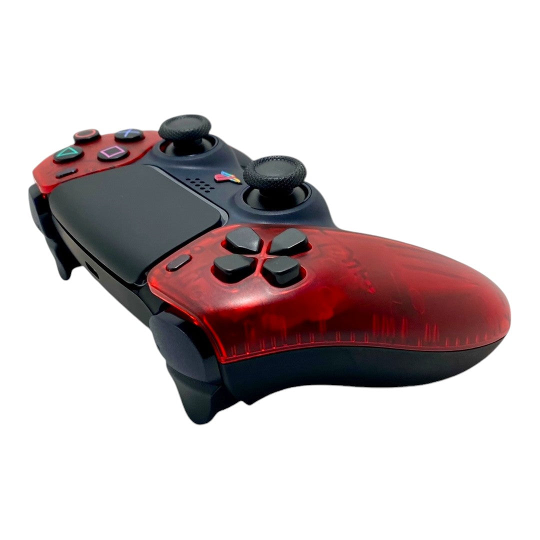 Transparent Red x NEW DualSense Playstation 5 PS5 Custom Controller + Free Grips