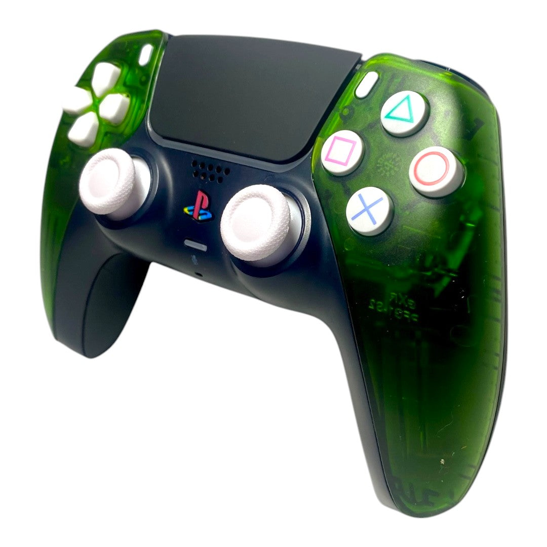 Emerald ICE Retro x NEW DualSense Playstation 5 PS5 Custom Controller +Grips