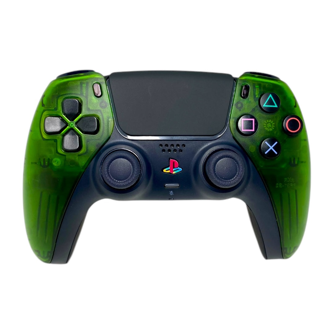PS2 Emerald Green Clear Green Retro PS5 Sony DualSense Controller PC