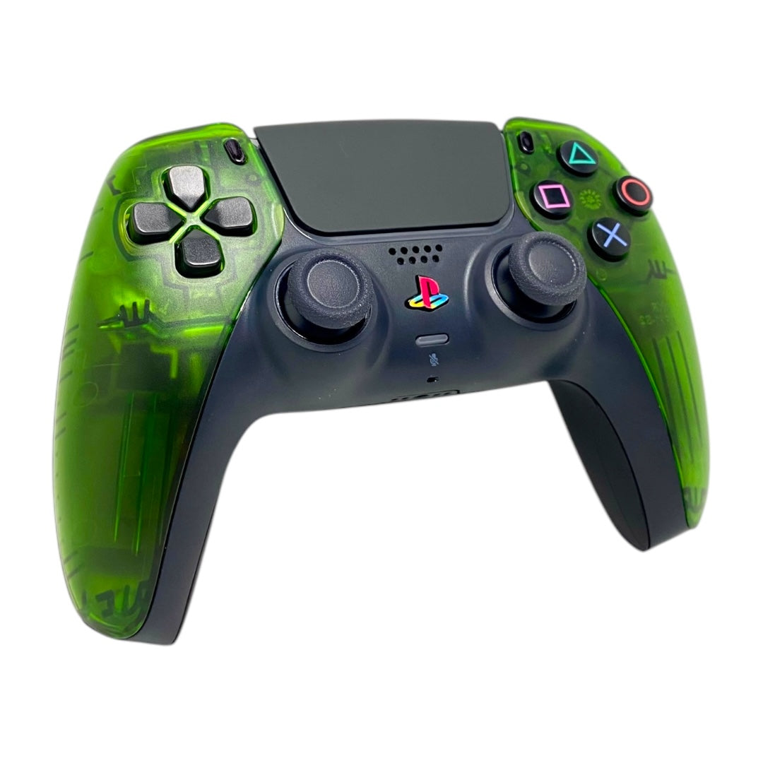 PS2 Emerald Green Clear Green Retro PS5 Sony DualSense Controller PC