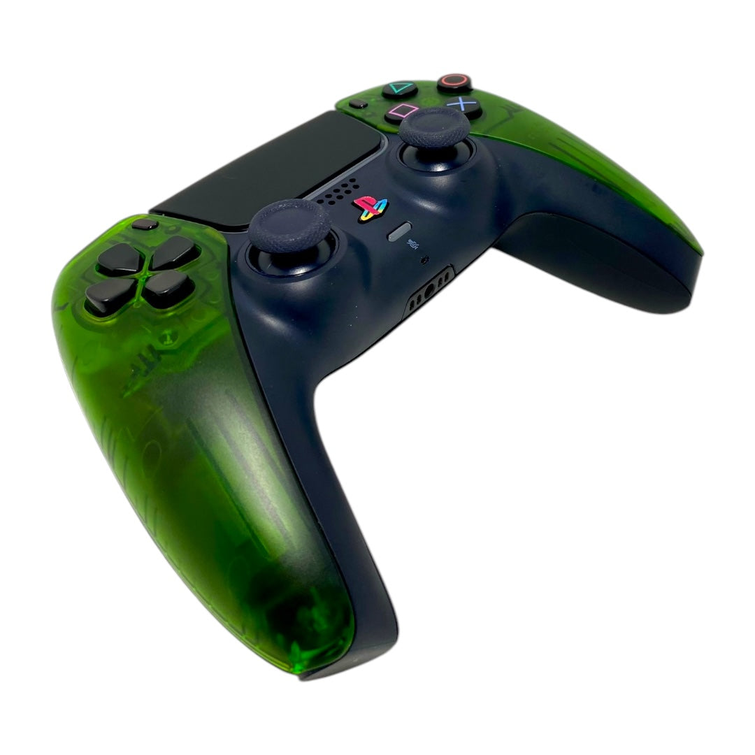 PS2 Emerald Green Clear Green Retro PS5 Sony DualSense Controller PC