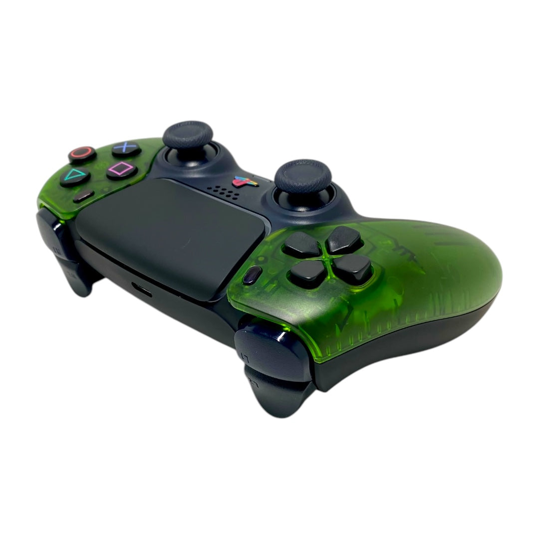 PS2 Emerald Green Clear Green Retro PS5 Sony DualSense Controller PC