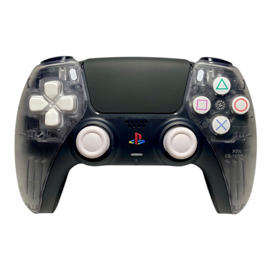 PS2 Transparent Crystal ICE Retro x NEW DualSense Playstation 5 PS5 Custom Controller +Grips