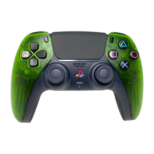 PS2 Emerald Green Clear Green Retro PS5 Sony DualSense Controller PC