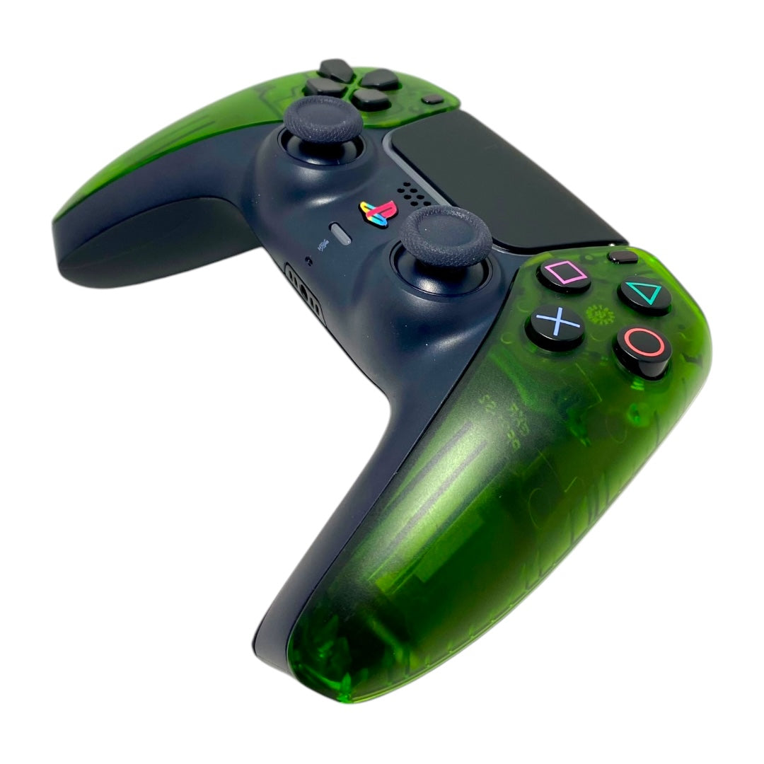 PS2 Emerald Green Clear Green Retro PS5 Sony DualSense Controller PC