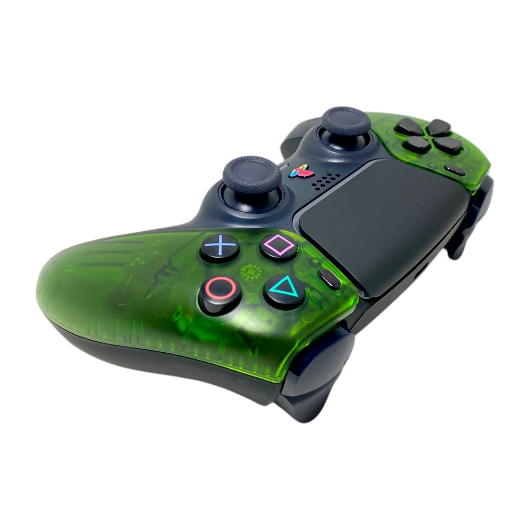 PS2 Emerald Green Clear Green Retro PS5 Sony DualSense Controller PC